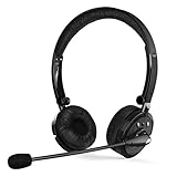 CISNO Over The Ear Wireless Bluetooth Foldable Headset, Noise Cancelling Crystal Clear Headphones with Mic and Volume Control for Trucker Driver, Compatible with iPhone Android MP3/4 TV …