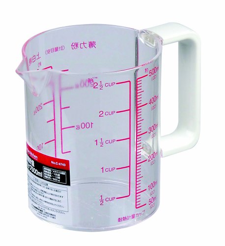 Pearl ENJOY KITCHEN heat-resistant measuring cup 500ml C-4740 (japan import)