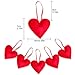 Partyprops Red Felt Heart Ornaments | Valentines Heart Ornaments | Felt Heart Decorations | Valentine's Day Decor | Wedding Favors | Set of 12