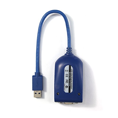 E-BESTÂ® USB 3.0 to VGA Cable Video Graphic Card Display External Adapter for Windows VISTA / 7 / 8 / 8.1 (Blue)