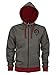 JINX World of Warcraft Horde Warfront Zip-Up Hoodie (Gray/Red, XX-Large)