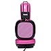 Kids Headphones with Microphone - Noot Products H4 Pink Wired On-Ear Headset for Girls Children Toddlers School Compatible with iPhone, iPad, iPod, Samsung, HTC, LG and all 3.5mm Devices