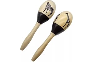 2Pcs Professional Wooden Maracas for Musicians and Percussionists, 23cm Length Rattles for Rhythm Development