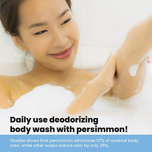 Purifying and Deodorizing Body Wash | Persimmon & Green Tea Extract to Help with Nonenal Body Odor Associated with Aging | Body Soap for Men and Women | 4 Bottles - Thumbnail 4