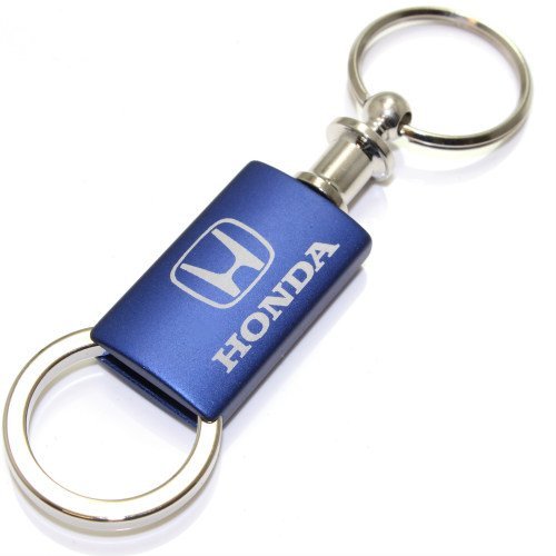 Honda Navy Blue Logo Metal Aluminum Valet Pull Apart Key Chain Ring Fob