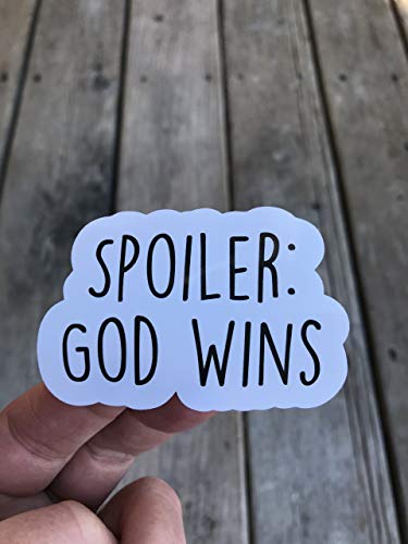 Spoiler God wins Sticker - Phone sticker - Planner Sticker - Funny Sticker - Laptop sticker - Glossy finish