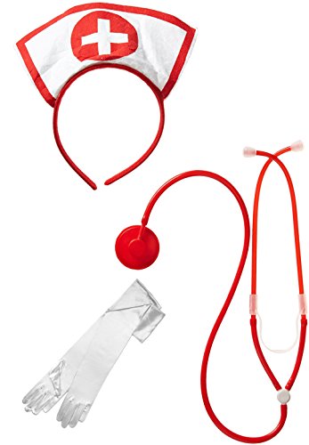 Music Legs Women's Nurse Accessory Kit, Red/White, One Size - Thumbnail 3
