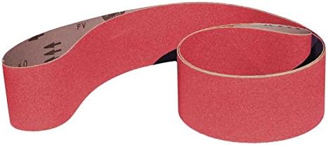 Sanding Belt 2" x 42" Ceramic 6 - PACK of Premium LONG life belts made in the USA for knife making, forging, metal fabrication and many other craftsman projects (120 Grit)