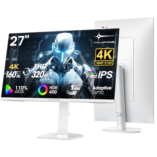 Minifire 27 Zoll 4K Gaming Monitor, UHD 160Hz/FHD 320Hz Dual Modus,Fast IPS
