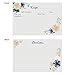 Recipe Cards (Set of 50) Floral Design - Size 4x6 Blank Cards, Double Sided, Great for Bridal Shower, Baby Shower, and Housewarming