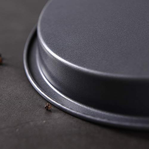 Bakerdream Non-Stick Pizza Pan Carbon Steel Pizza Tray Pie Pans Round Pizza Pan (8 inch) - Thumbnail 5