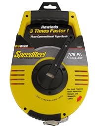 Pro Grade 82823 1 2 inch x 100 feet speedreel Fibra de vidrio Cinta métrica