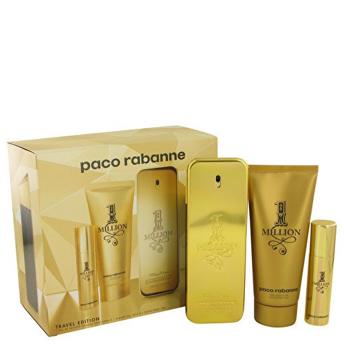 Paco Rabanne 1 Million Travel Set for Men, 3 Count