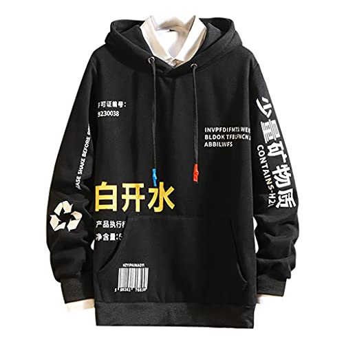 Mens Sweatshirts Contrast Color Pullover Hoodie Mens Patchwork