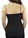 Belle Donne- Womens Cami Dress Spaghetti Adjustable Straps Lace Trim Solid Cami - Black/Large