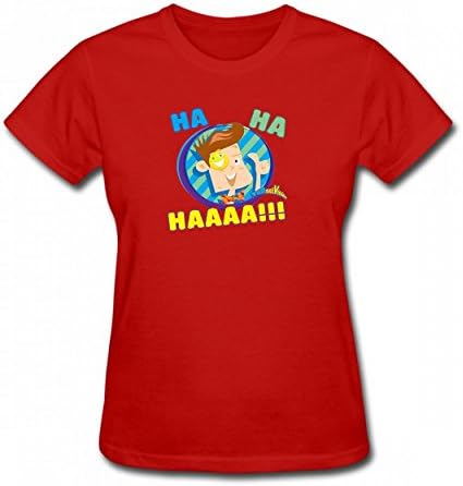 DMDSLH Funnel Vision Ha Ha Fun Tshirt Printed Cotton T-Shirts Tops Logo Women Tee Red