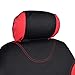 BDK UltraSleek Red Seat Covers for Cars Full Set, Two-Tone Front Seat Covers with Matching Back Seat Cover, Stylish Car Seat Protectors with Split Bench Design, Automotive Interior Covers