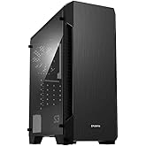 Zalman - S3 - ATX Mid-Tower PC Case - Full Acrylic Side Panel - 3x Case Fan 120mm Pre-Installed, Black