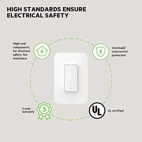 Wemo WLS0403 WiFi Light Switch, 3Way Control Lighting from Anywhere