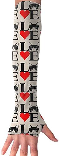 Love Cats Pattern Cooling Arm Sleeves Unisex Sun Block UV Protection International Fashion