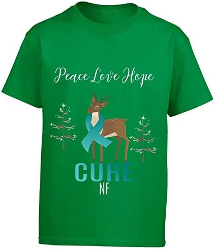 Peace Love Hope Cure Christmas Reindeer Nf - Boy Boys T-shirt Kids S Irish-green