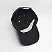 Plain Blank Washed Cotton Distressed Adjustable Baseball Cap (Black)