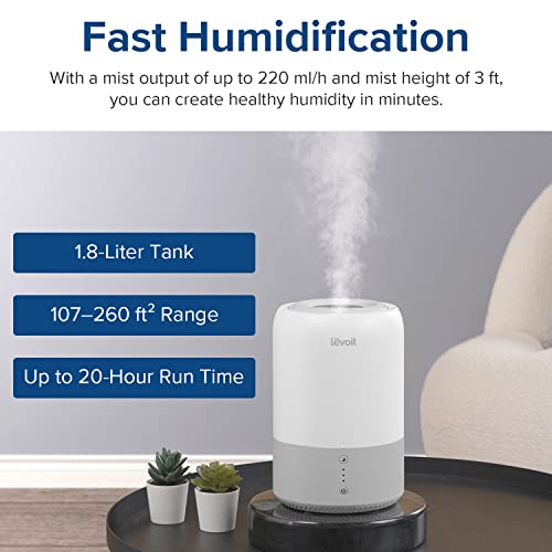 LEVOIT Humidifiers for Bedroom, Cool Mist Air Vaporizer for Babies