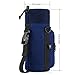 Barbarians Water Bottle Carrier, Bottle Pouch Holder with Adjustable Shoulder/Hand Strap 2 Pockets for Swell Type Bottle 16oz 17oz 20oz 24oz 25oz 32oz 40oz, Suitable for Hiking Travel Camping Blue