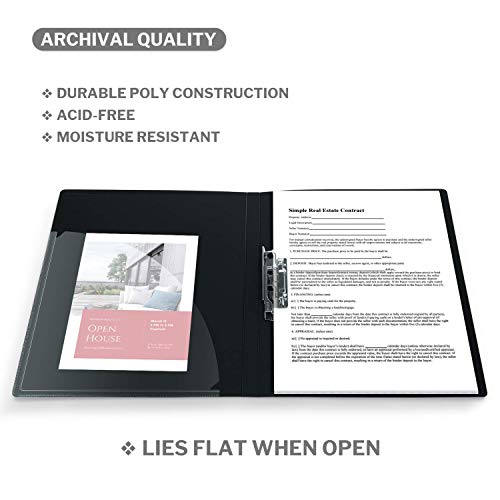 CRANBURY Clamp Binder Without Rings (Pink), Punchless Grip Binder for