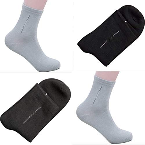 Bamboo Thin Dress Sock Men|Sweat Proof|Business Crew Mid Calf(6 PackGreyBlack)