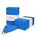 JBM Yoga Block Plus Strap with Metal D-Ring Yoga Brick Cork Yoga Block 6 Colors - High Density EVA Foam Yoga Block to Support and Deepen Poses Odor-Resistant