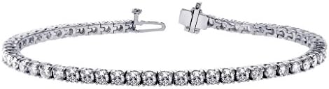 VIP Jewelry Art White Gold Women's Diamond Tennis Bracelet 7 CT TW 4 Prong (F-G color/VS2-SI1 Clarity)