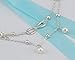 Pesily Sterling Silver Anklets Pearl Beach Female Jewelry Minimalist for Lady Women Girls Fashion Simple