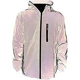 Ysé Men's Grey Reflective Lightweight Zipper Jacket Cycling Running Coat Medium