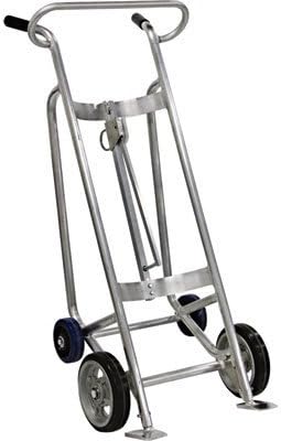 Valley CraftF82645A4 EZY-Rol Aluminum Automatic Drum Truck with 4 Mold-On Wheels, 1000 lbs Capacity