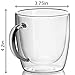 Set Of 2 Mugs - 14 oz Large Coffee Mug Double Wall Glass, Clear Cups, Dishwasher. Microwave, freezer with NO RISK.