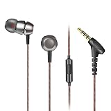 AOKII Wired in-Ear Earbud Headphones with Mic & Remote Control,Comfortable Earphones Compatible for iPhone,Android ... (Black)
