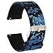 Veczom 20mm Watch Band for Gizmo Watch Band for kids, Compatible with Galaxy Active 2 40mm 44mm/Galaxy Watch 42mm/Galaxy Watch 3 41mm/Gear S2 Classic/Gear Sport/Galaxy Watch 4 Classic (Blue Camo 20mm)
