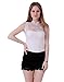 HDE Women's Lace Shorts Fitted Scallop Hem Crochet Mini Hot Pants (Black, Large)