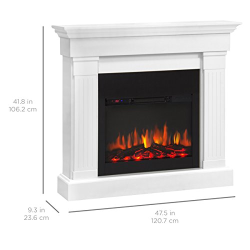 Best Choice Products 4700 Btu Wood Mantel Electric Fireplace W
