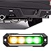 SpeedTech Lights Z-4 TIR LED Surface Mount Emergency Strobe Light – 4 LEDs 12W Grille Beacon Light for Police, Tow, Fire, Construction, and Emergency Vehicles (Amber/Green)