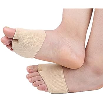 Dr.Pedi Fabric Metatarsal Sleeve Pads with Forefoot Cushion Pad Fracture Toe Sleeve Ball of Foot Cushions with Sole Gel Pads for Diabetic Feet Metatarsalgia Mortons Neuroma Prevent Calluses Blisters