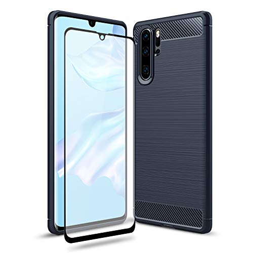 Olixar Sentinel for Huawei P30 Pro Case with Screen Protector, Case Compatible Tempered Glass - [Tough Case] Front + Back Protection - Sentinel - for P30 Pro - Blue