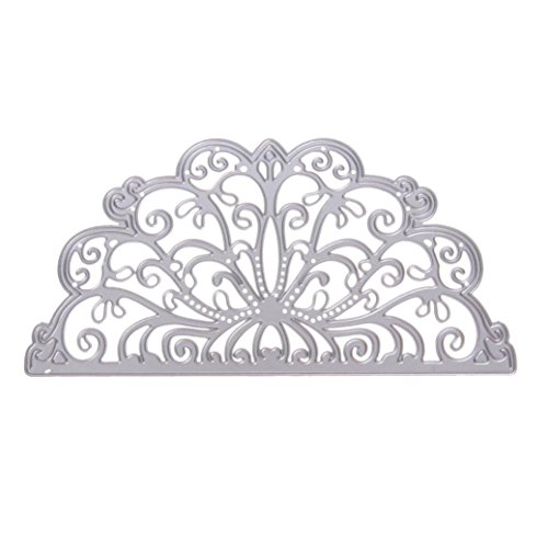 VESNIBA 2018 New Flower Heart Metal Cutting Dies Stencils DIY Scrapbooking Album Paper Card (C, Silver)