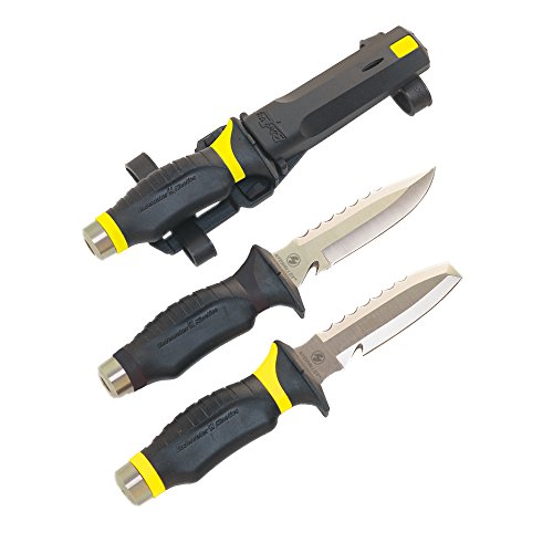 Underwater Kinetics Blue Tang Titanium Dive Knife, Blunt Tip, Black - Thumbnail 2
