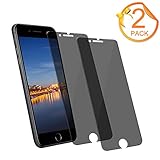 [2-Pack] Eastoan iPhone 8 Plus Tempered Glass Privacy Screen Protector [No Bubbles][9H Hardness] Compatible with Apple iPhone 8 Plus and iPhone 7 Plus and iPhone 6 Pllus Privacy