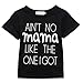 Ain't No Mama Like The One I Got Funny Baby T-Shirt Short Sleeve Tops (Black, 12-18 Months)