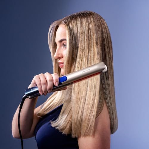 Lisseur avec Infrarouge et Plaques Vibrantes Lisse i-Twerk Pro Elite. Revêtement Céramique et Tourmaline, Technologie Ionique, Température 160°-260°C, Chauffage Rapide, Écran