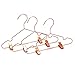Rose Copper Gold Shiny Steel Wire Coat Clothes Garment Hangers with Clips Bar Fit Closet Hangers Koobay 12.5