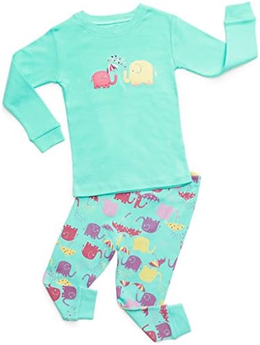 DinoDee Elephant 2 Piece Pajama Set 100% Cotton 8 Years